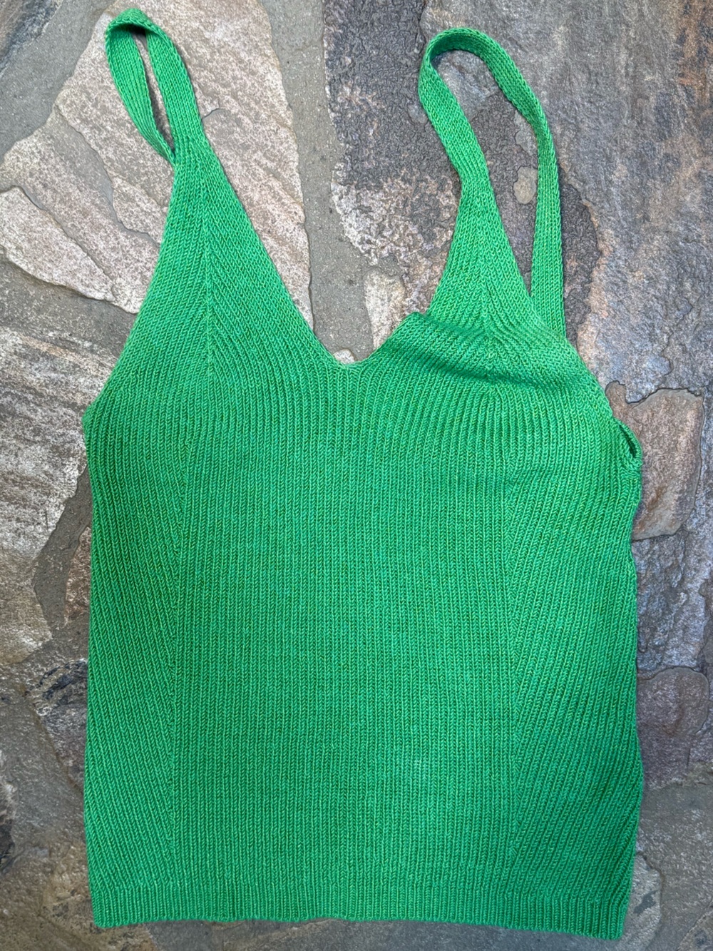 Anthropologie Bright Green Tank Sweater XS